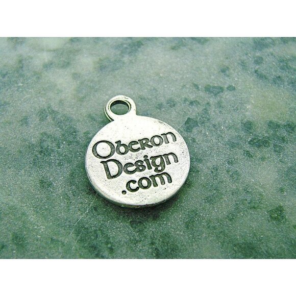 Oberon Design Silver Tone Tree Of Life Charm Pendant Round Britannia Metal 1x1" - Picture 2 of 7